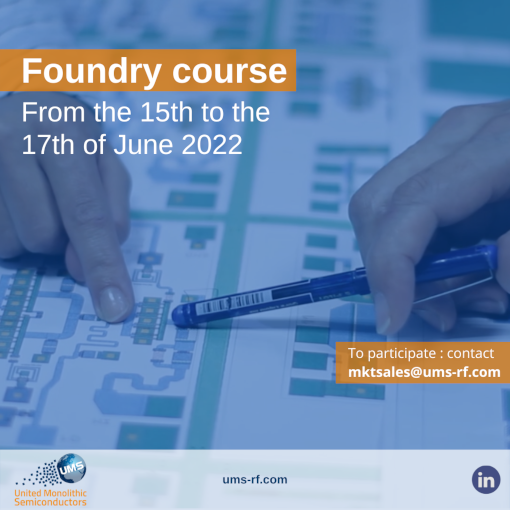 UMS welcomes you from the 15th to the 17th for its new foundry course