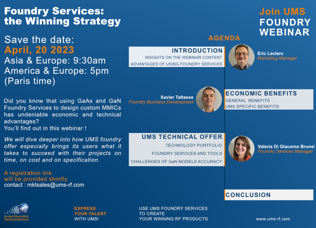 Save the date, UMS foundry webinar on april 20, 2023